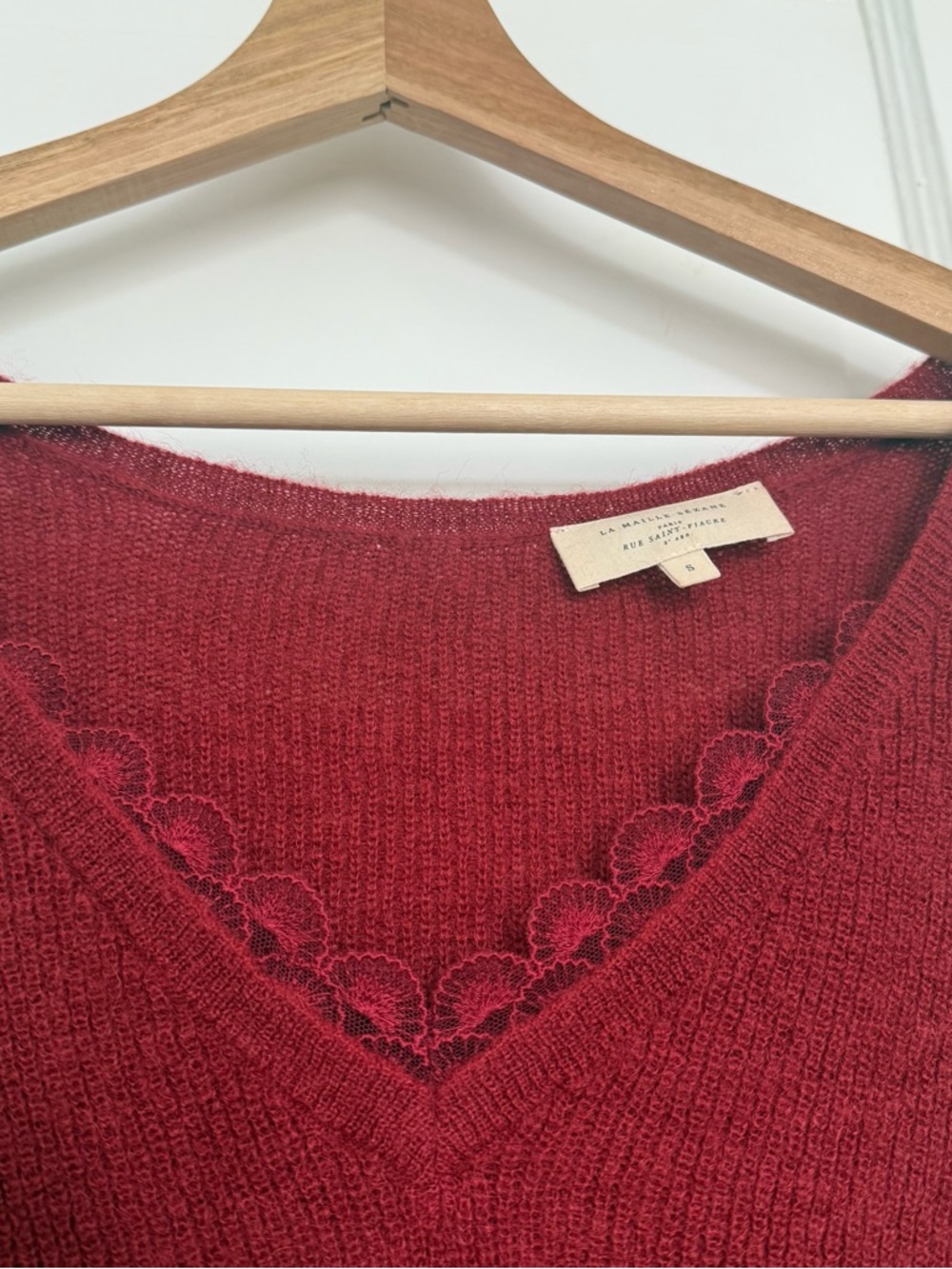 Sezane Nicky Sweater in Raspberry - Picture 4 of 9
